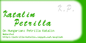 katalin petrilla business card